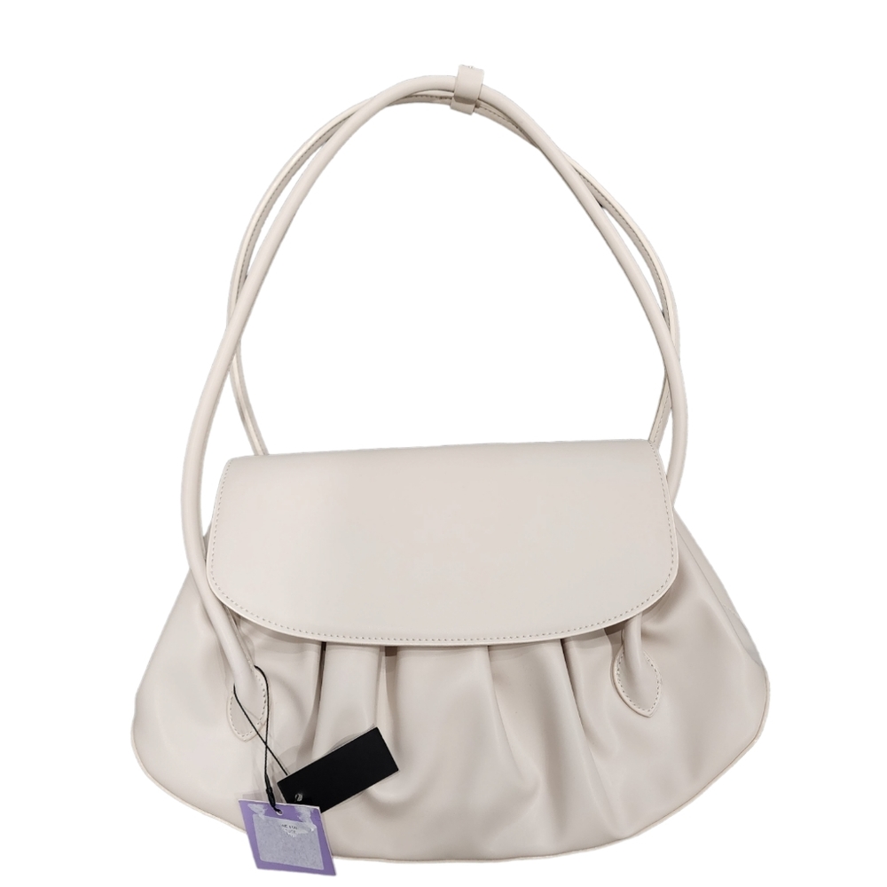 NEW House Of Want cream off white vegan faux leather Steve Madden shoulder purse